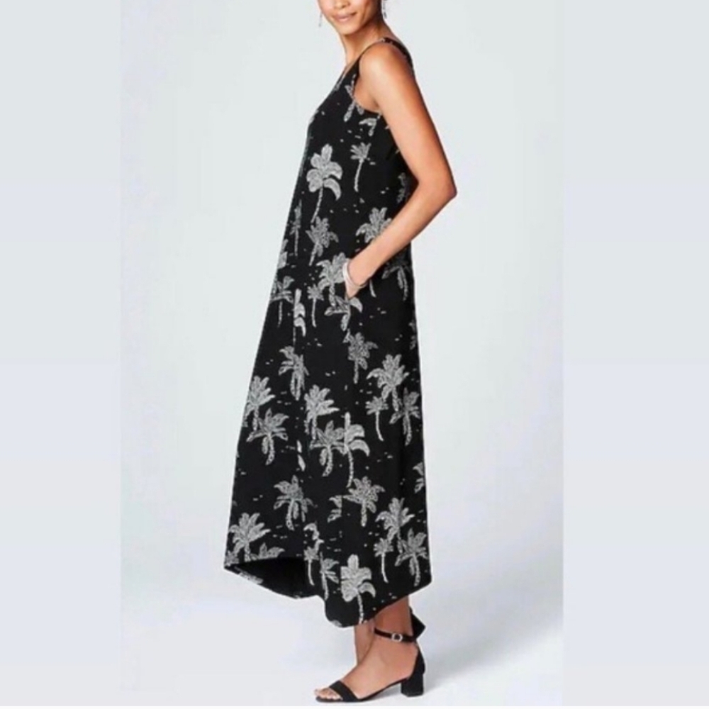 J. Jill Black and White High Low Dress